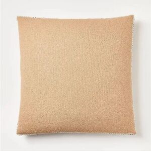 Oversized Woven Striped Square Throw Pillow Beige - Threshold™